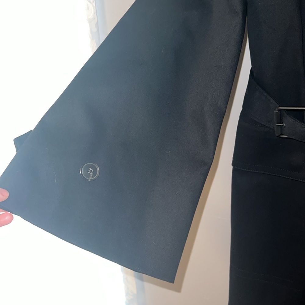 Banana Republic Black Trench Coat - Picture 6 of 12